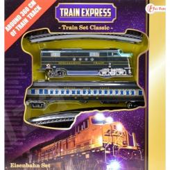 Toi-Toys Eisenbahn Set mit Schienen - Personenzug 