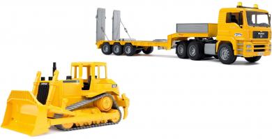 Bruder 01628 - MAN TGA Tieflader mit Cat Bulldozer 