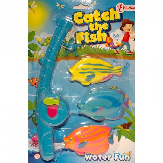 Toi-Toys 65948B - Catch the Fisch Spiel blaue Angel 
