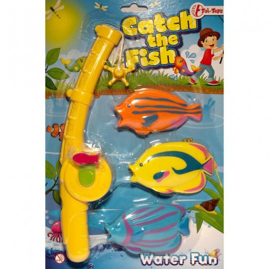 Toi-Toys 65948C - Catch the Fisch Spiel gelbe Angel 