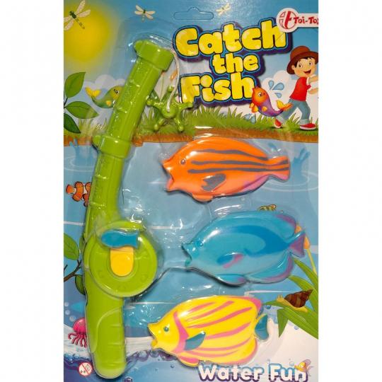 Toi-Toys 65948D - Catch the Fisch Spiel grüne Angel 